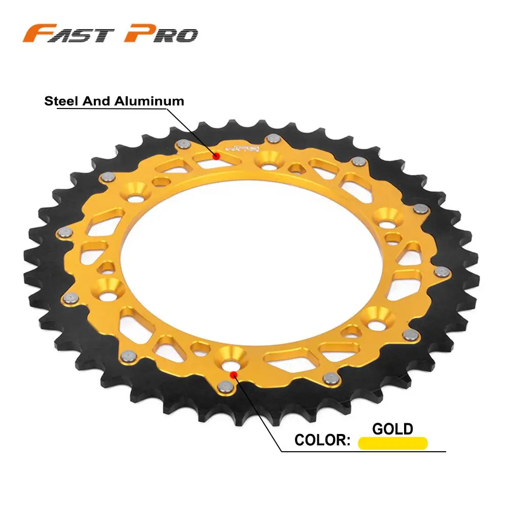 Motorcycle 42T 47T 48T 49T 50T 51T Chain Sprocket For Suzuki TSR DR DRZ RM RMX RS 125 200 250 350 400 450 TSR125 DR250 RM125