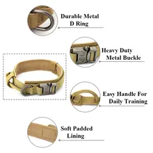 Adjustable Tactical Dog Collar and Leash Set #4