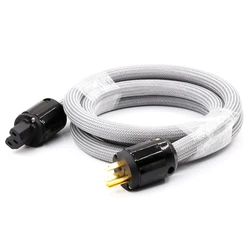 Hi-end 1-2M US AC Power cord  Audiophile HiFi Audio Extension Power Cable P-029 US power plug