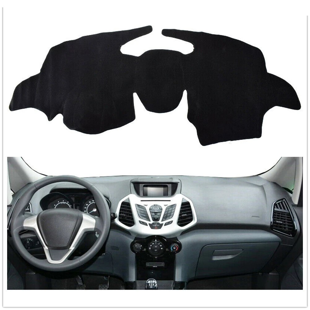 

For Ford Ecosport 2013-2017 Black Front Dashboard Cover Carpet Car Dash Board Heat Proof Mat Shield Pad Sun Shade Strip Trim