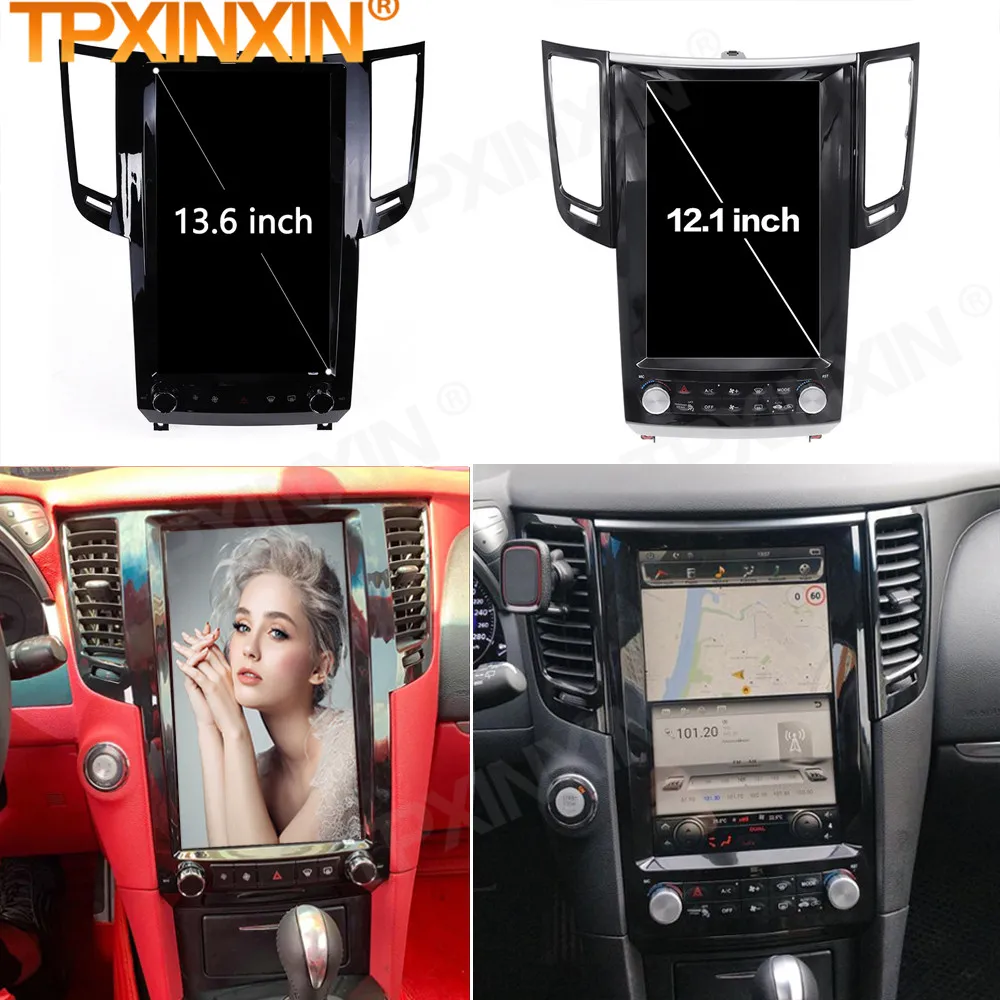 Multimedia Android Auto Vertical screen For Infiniti FX25 FX35 FX37 2009~2013 Qx70 2013~2016 Receiver GPS Navigation Head Unit