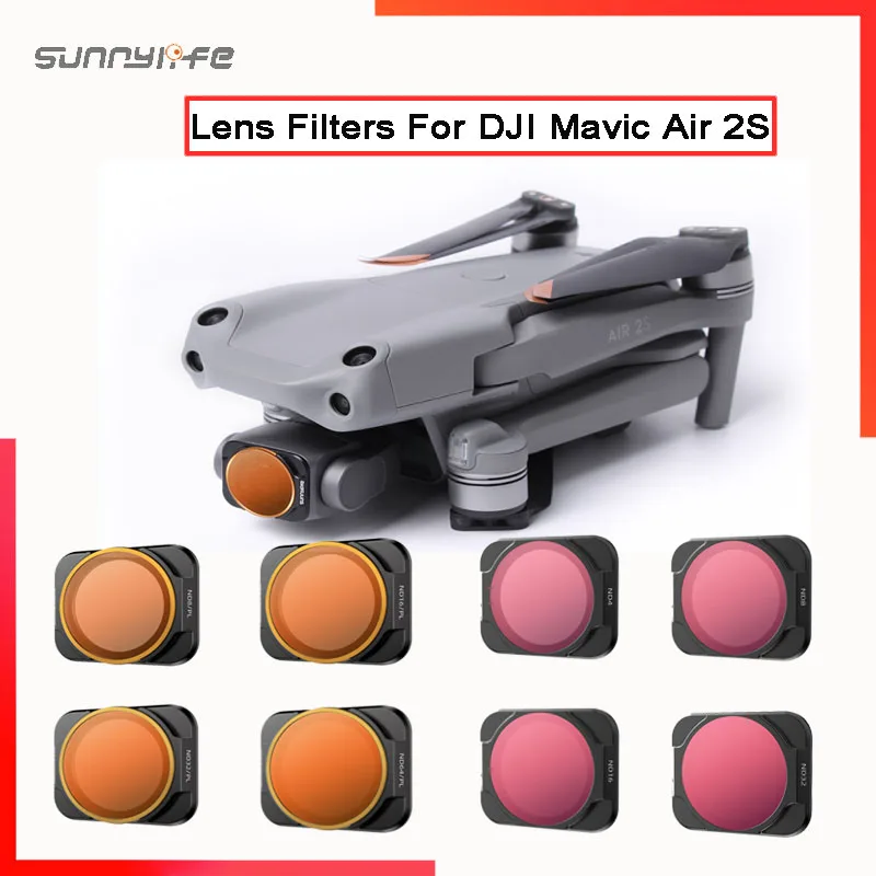 

Sunnylife For DJI Mavic Air 2S ND8 16 32 64PL Set ND4 8 16 32 ND 8 NDPL16 Lens Filters Set Professional Filter Kit Air2S