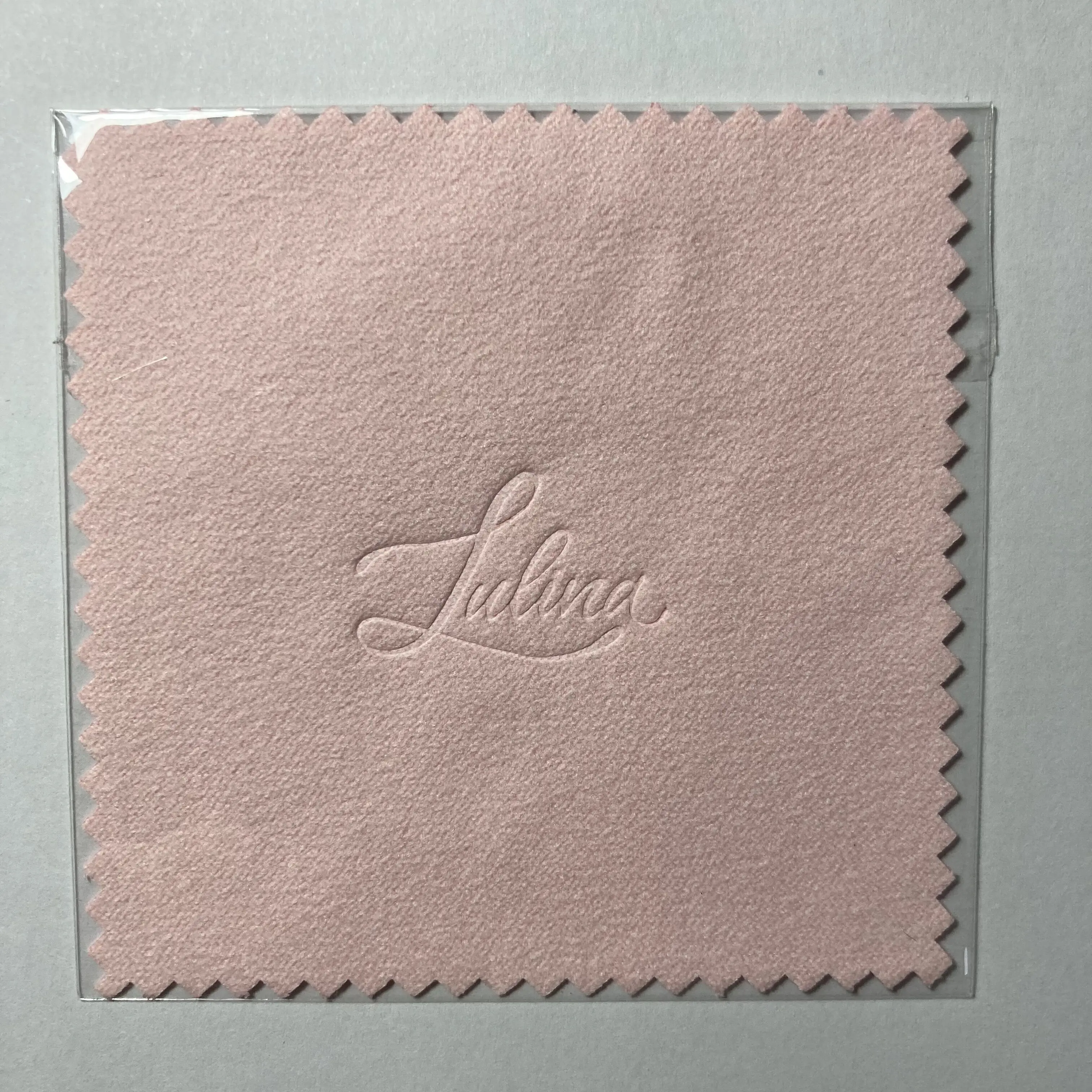 Imagem -04 - Jóias Ferramenta Cleaner Microfibra Suede Tecido Material Logotipo Personalizado Prata Polonês Opp Bolsas Emboss 8x8cm 1000 Pcs