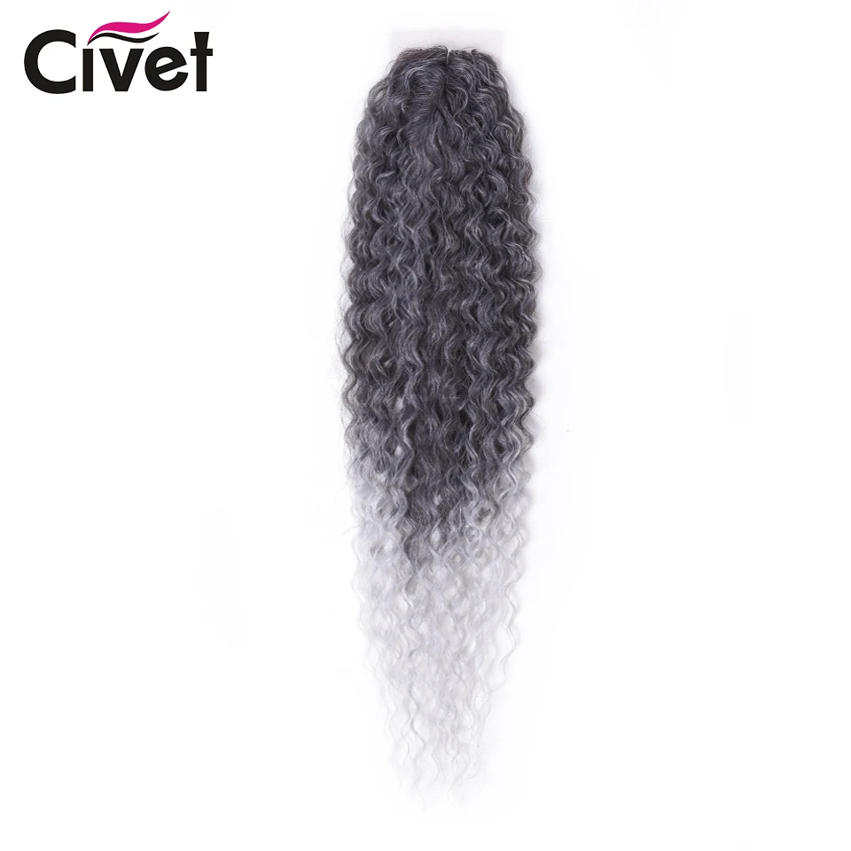 30 Inch Long Afro Kinky Curly Hair Bundles With Closure Synthetic Hair Extensions 9Pcs/Lot Ombre Blonde Hair Weaves For Women