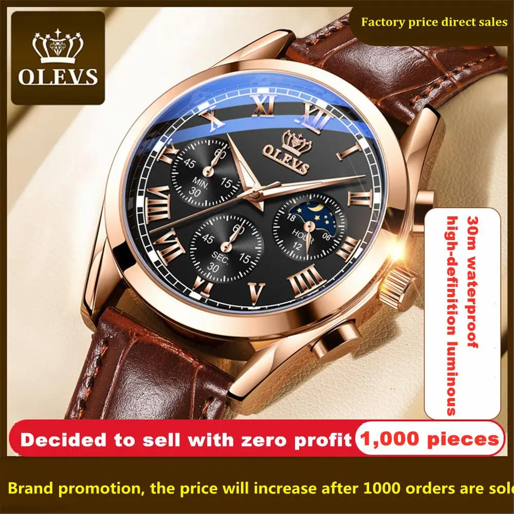 

OLEVS men's Wrist Watches Luminous Quartz Wristwatches For Men Water Resistant Clock Montre Homme Reloj Hombre Wrist Guaranteed