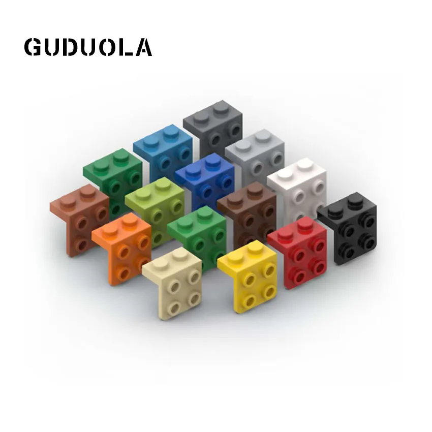 Guduola Building Block 44728 Bracket 1x2-2x2 Angle Plate Brick Small Particle MOC Build  Assembly Blocks Toys 50pcs/LOT