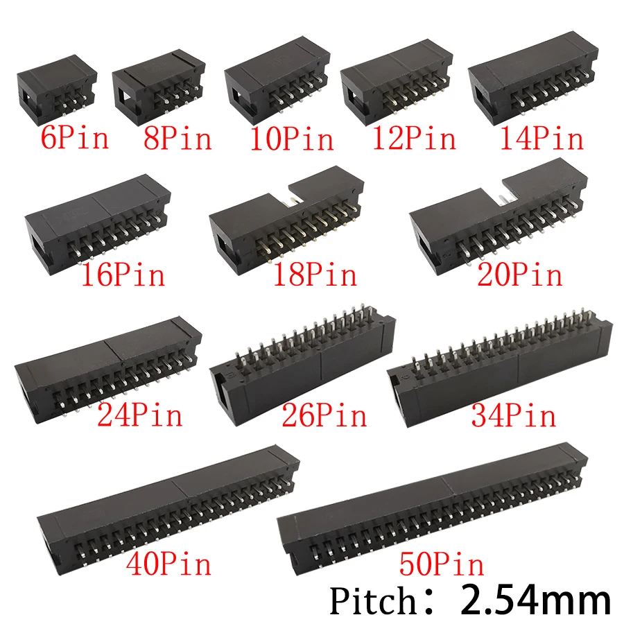 10Pcs DC3 Stecker DIP DC3 Header Pitch 1,27mm 2,0mm 2,54mm DC3 ISP Männlichen Buchse Gerade Pin doppel-abstand IDC JTAG Box Header