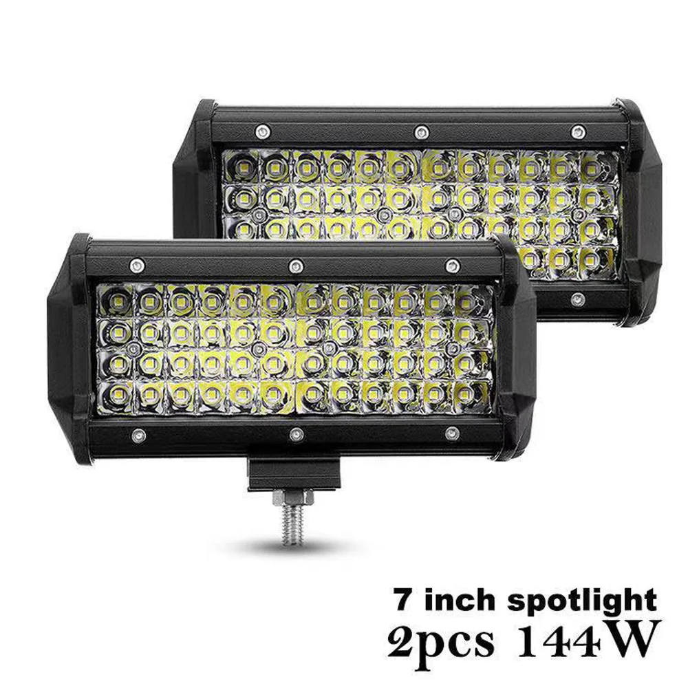 

7 Inch 120W Combo Led Light Bars Spot Flood Beam 4x4 Spot 12V 24V 4WD Barra LED Headlight For Auto Boats SUV ATV iLight.