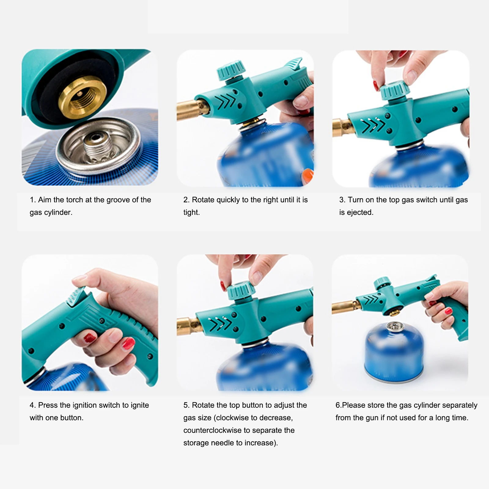 เชื่อมไฟฉายแบบพกพาไฟฉายแก๊ส Flame Gun สูงอุณหภูมิทองเหลือง Mapp Gas Turbo ด้วยไฟฉายบัดกรีเครื่องเชื่อมโพรเพนท่อประปา