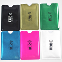 10Pcs/Lot Rfid NFC Blocking Anti Scan ID Case Protection Credit Bank Card Holder Aluminium