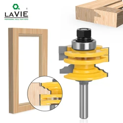 LAVIE-broca enrutadora Reversible para carpintería, vástago de 8mm, 12mm, 1/2 pulgadas, para herramientas de madera, 02014