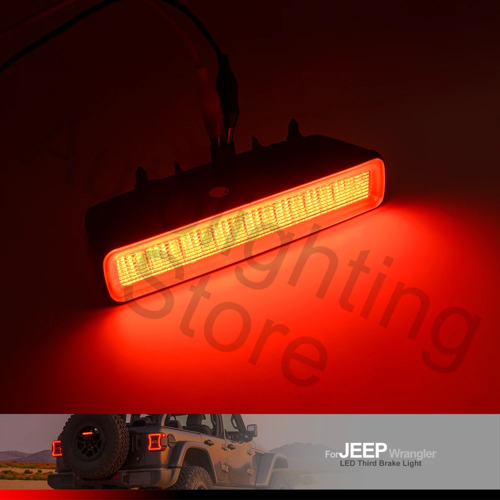 Luz de freno de montaje alto para coche, Reflector de parachoques trasero para Jeep Wrangler JL 2018 2019 2020 2021, 1 unidad