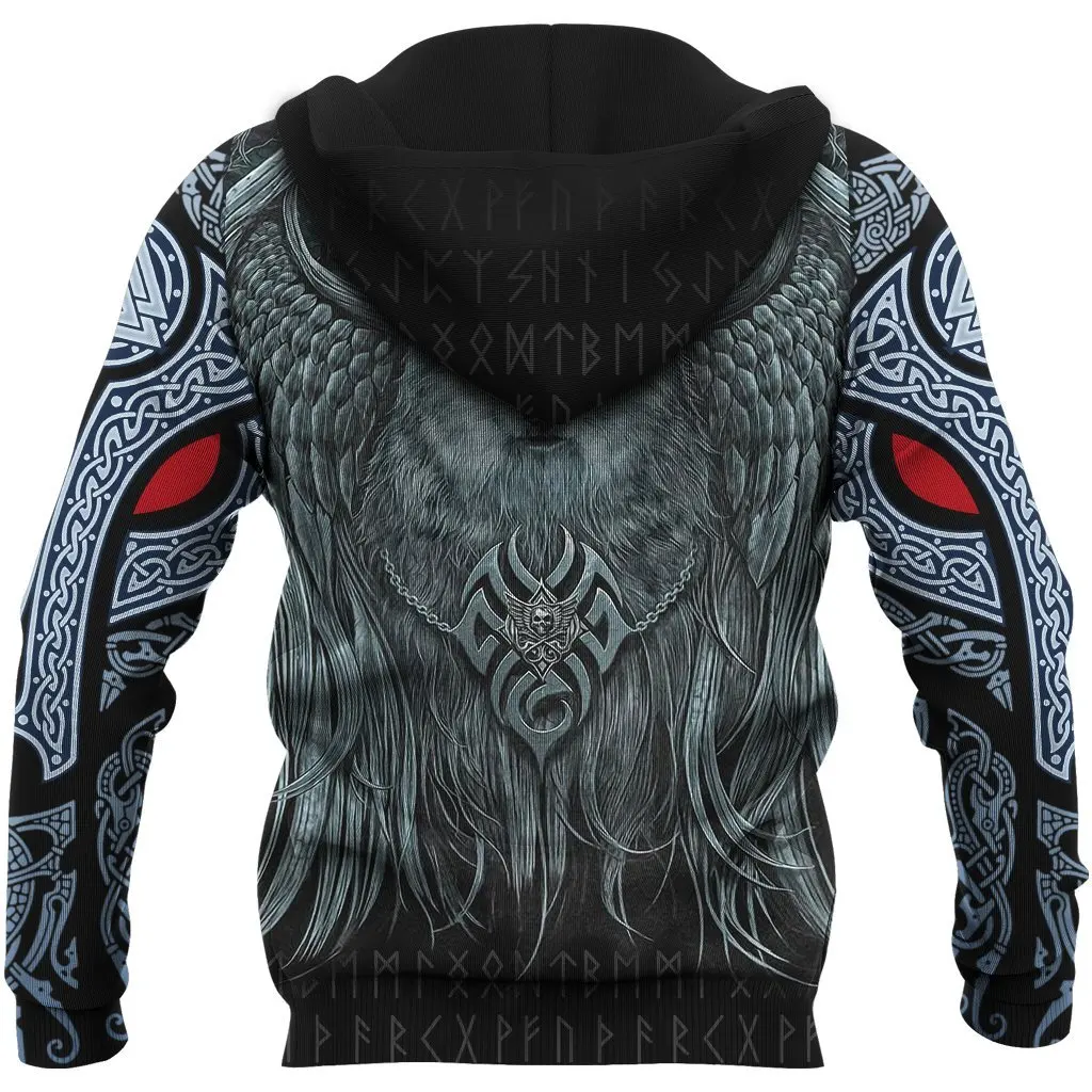 New Viking Totem Hoodie Wolf Tattoo 3D Printed Zipper Hoodie Unisex Fashion Casual Sweatshirt DYI283