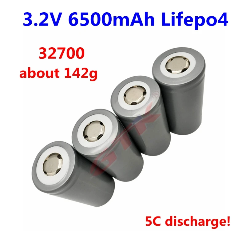 GTK 32700 3.2v 6500mAh lifepo4 rechargeable battery cell LiFePO4 5C discharge battery for Backup Power flashlight 32650 battery