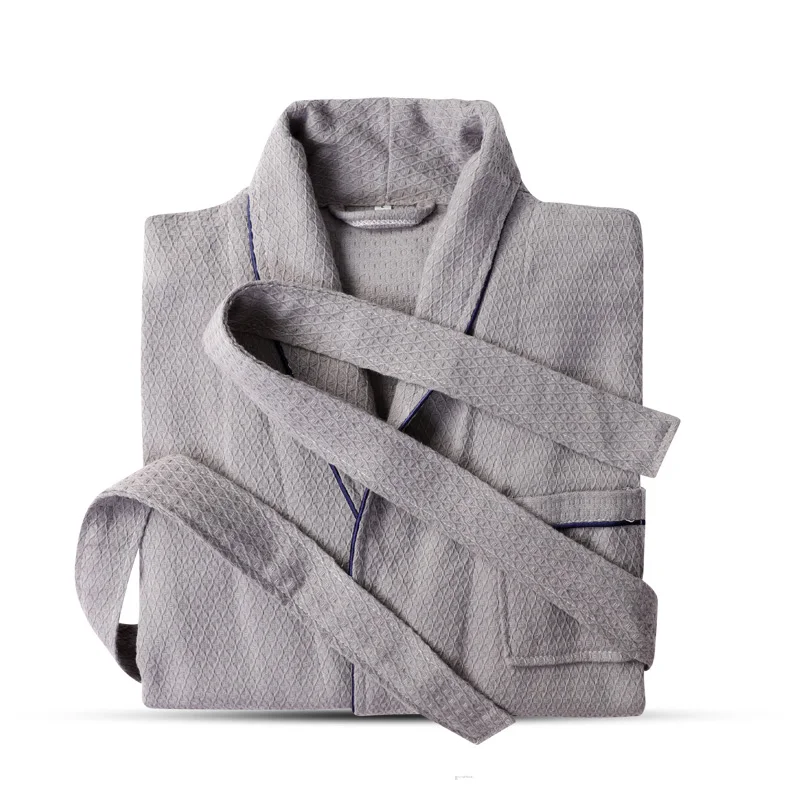 

New Arrival Robe 100% Cotton Lovers Soft Bath Robe Men Women Nightrobe Sleepwear Male Casual Home Bathrobe Solid Hotel Robe