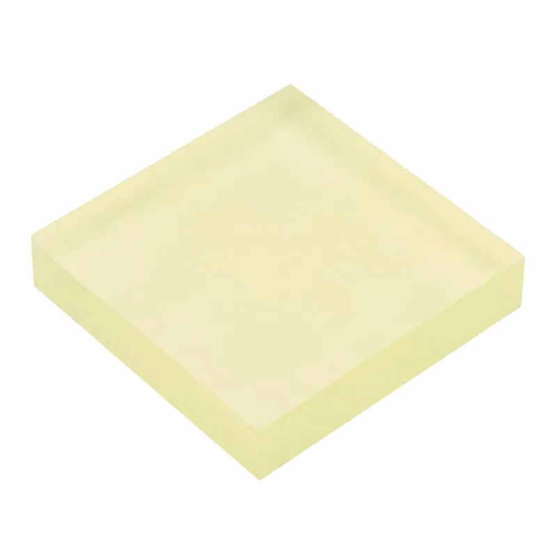 PU Damping Plate Polyurethane Square Plate Die Cutter Plate Beef Tendon Plate Die Cushion Elastic Rubber Sheet Gold 10x10x2cm