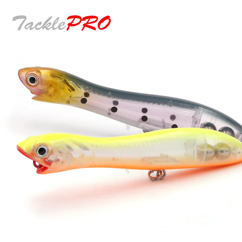 TacklePRO PO09D Snake Head Fishing Lure popper wobblers Floating 135mm/106mm Long casting Good Action With Mustad Hooks