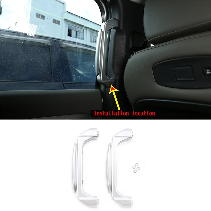 

For Land Rover Defender 110 2020-22 Aluminum Alloy Car Interior Door Grab Handle Frame Trim Interior Details Car Accessories