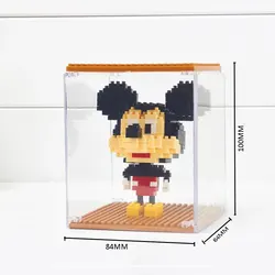 Colorful Showcase Mini Building Blocks Display Base Presentation Case Box For Plastic Diamond Bricks Micro Action Figure Models