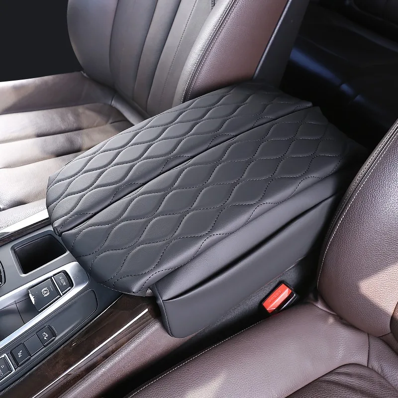 

For BMW X5 X6 2014-2018 Accessories Car Center Armrest Box Cushion Preminum Leather Elbow Support Arm Rest Cover Pad