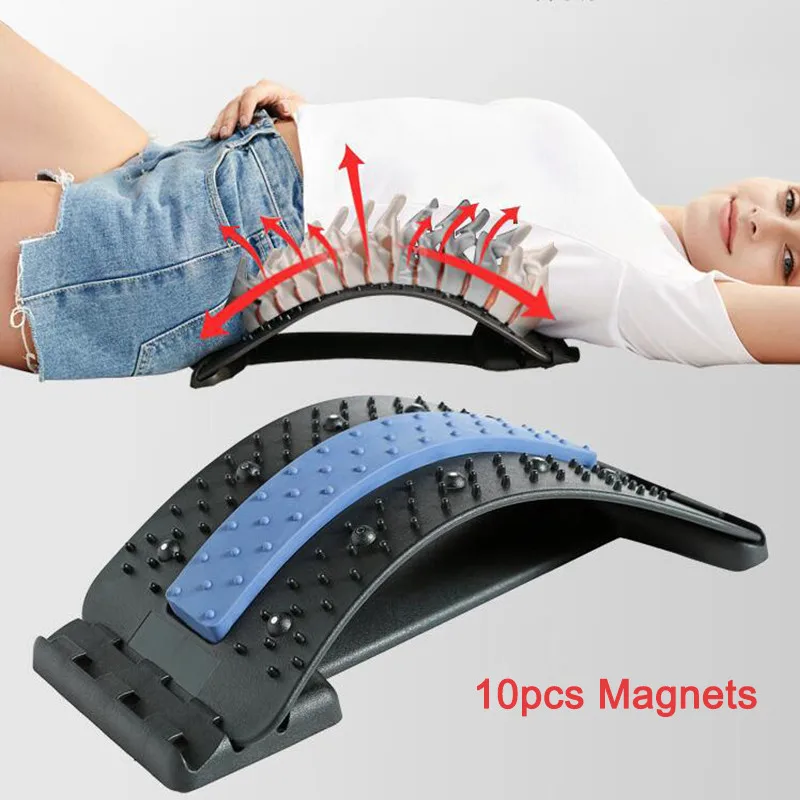 

Back Stretcher Device with Magnetic Points Back Pain Relief Yoga Training Back Stretching Adjustable Settings for Back Strecher