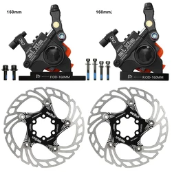 Road Bike Line Pulling Hydraulic Disc Brake Calipers Flat Mount Gravel Bicycle Oil Disc Brake with brake rotor Disc brake 160mm