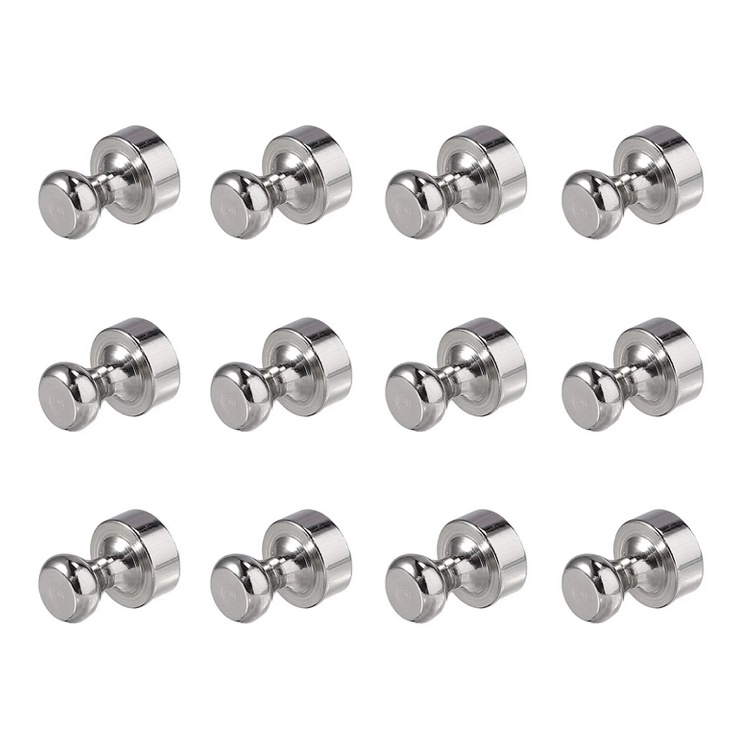 12pcs Metal Magnetic Push Pins Magnets Hooks Hanger for Refrigerator Whiteboard Map Calendar Home Office School Supplies