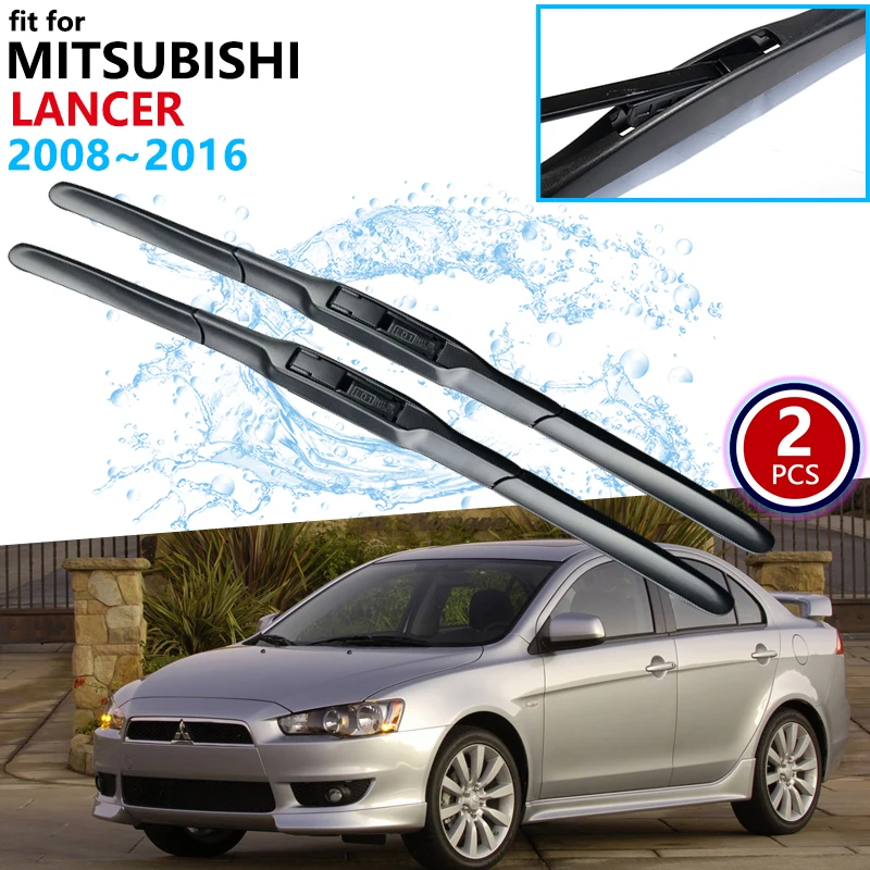 for Mitsubishi Lancer 2008~2016 Car Wiper Blade Ralliart EVO X Galant Fortis EX Windscreen Windshield Wipers Car Accessories