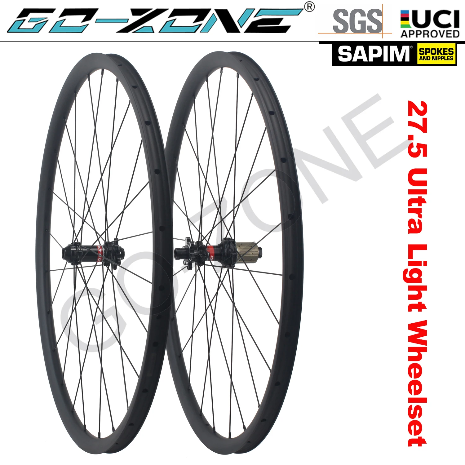 

Super Light Bicycle Parts Tubeless 27.5er MTB Wheels Carbon Novatec 411 412 SapimThru Axle / Quick Release Carbon MTB Wheels