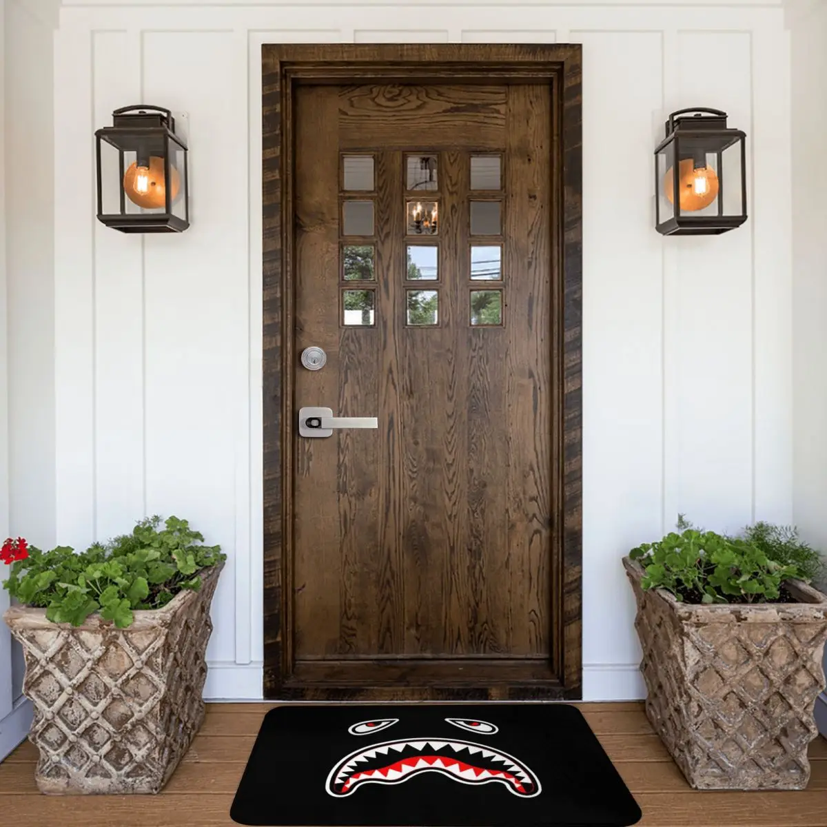 Shark Teeth Doormat Rug carpet Mat Footpad Polyester Anti-slip durable Front Room Corridor Kitchen Bedroom balcony toilet