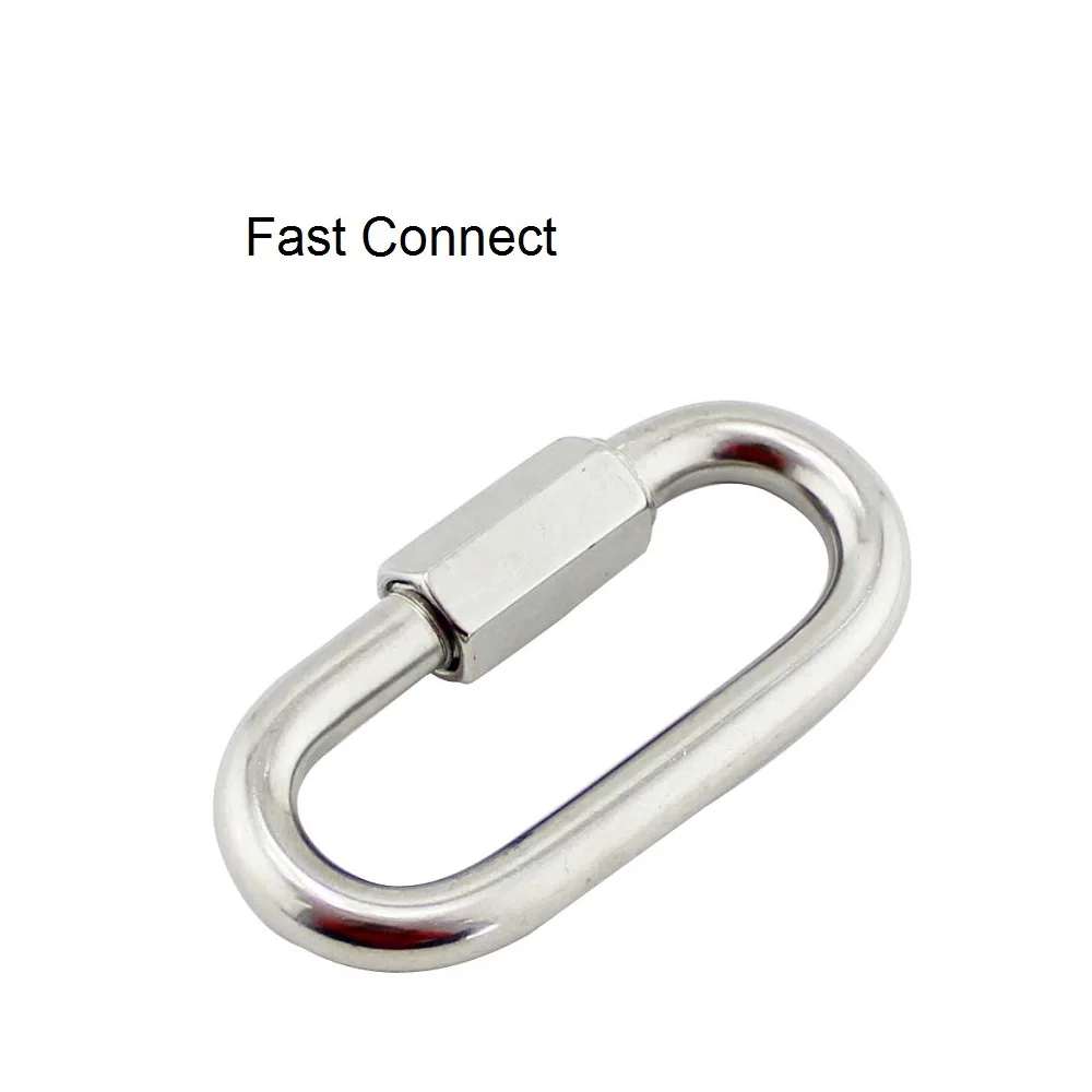 1PCS Quick Link Stainless Steel 304 Chain Connector Heavy Duty D Shape Locking Looks for and Outdoor Equipment