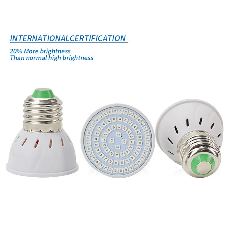 60/80 220V LED coltivano la lampadina della luce E27 per lo spettro completo idroponico della pianta