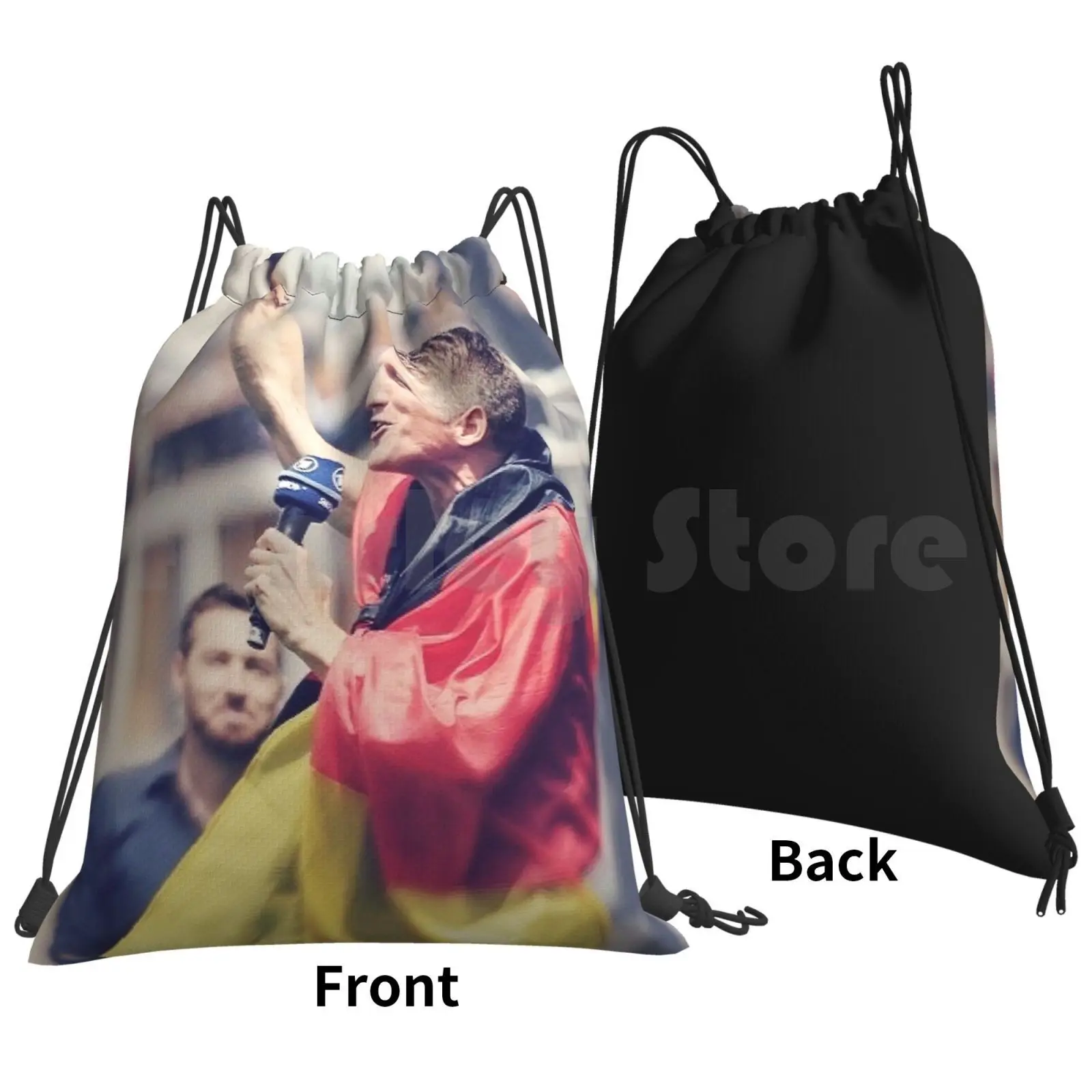 This Is It. Backpack Drawstring Bags Gym Bag Waterproof Flag German Flag Germany Brazil Soccer Brazil Futbol Team Sports