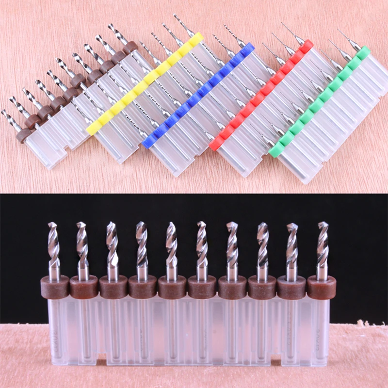 10pcs PCB Drill Mini Drill Bit Print Circuit Board Drill Bit Small Drill Bit set Step Drill Bit Metal Drill Bits Hand Tool Sets