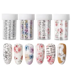 1 piece of colorful flower pasted on the nail piece to transfer the starry sky summer slider Nail Art Decal decoration