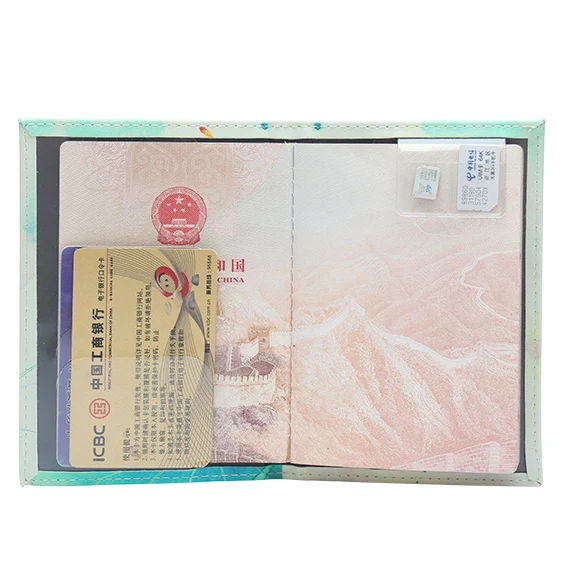 Passport Cover Fashion Crane Animal Kingfisher Fashion Leather Passport Case Card Case Unisex Travel Passport Case