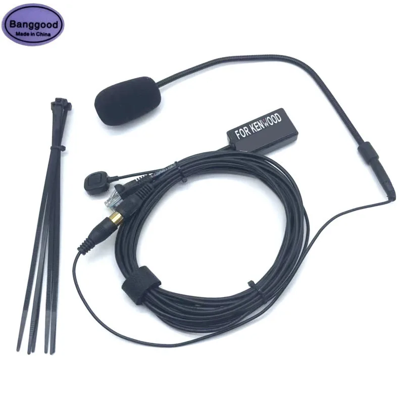 Set Finger PTT 6 Pin Hands-free Microphone Speaker for Kenwood TM-261A TM461A TM-471A TK-630 730 760 768G Car Mobile Radio view 2
