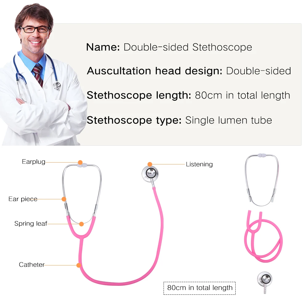 Medical Double sided Cardiology Doctor Stethoscope Professional Medical Heart Stethoscope Nurse Student Medical Equipment Device