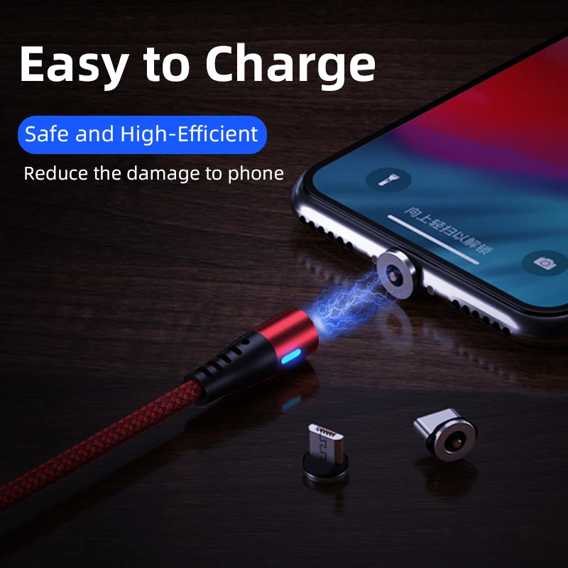 AUFU magnetyczny kabel Micro USB typu C dla iPhone Xiaomi telefon komórkowy szybkie ładowanie kabel USB ładowarka magnetyczna przewód drutowy Samsung