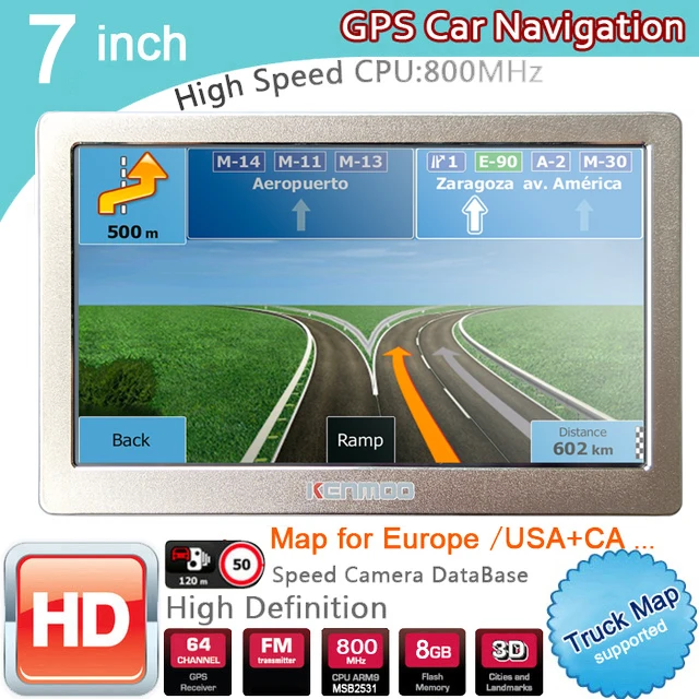 7 Inch HD GPS Portable Navigation 2025 Maps for Europe Russia Car TRUCK CAMPING Caravan Navigator Sat Nav Free Updates X20T