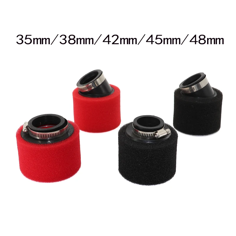 35mm 38mm 42mm 45mm 48mm Motorcycle Straight Neck Foam Air Moped Fuel Filter Sponge Cleaner For Scooter Dirt Pit Bike Kayo BSE