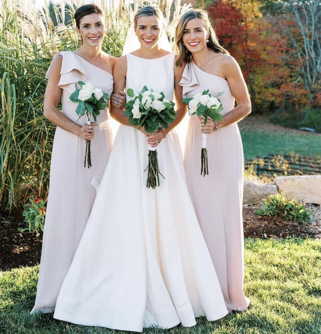 Vestido cor-de-rosa longo, elegante, festa de casamento, damas de honra, comprimento até o chão, alfaiate