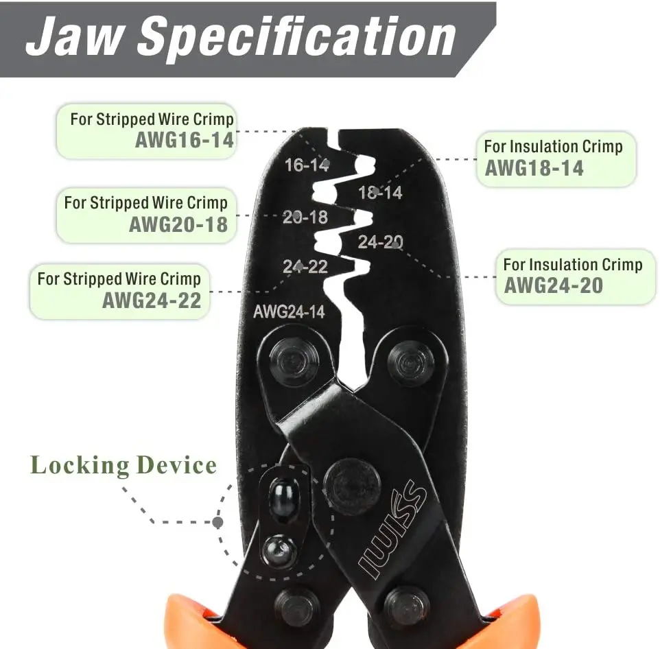 IWISS-Não isolados Open Barrel Terminal Crimp Tool, conector selado, alicate de crimpagem, ferramenta de mão, Weather Pack, IWS-1424A, 1424B