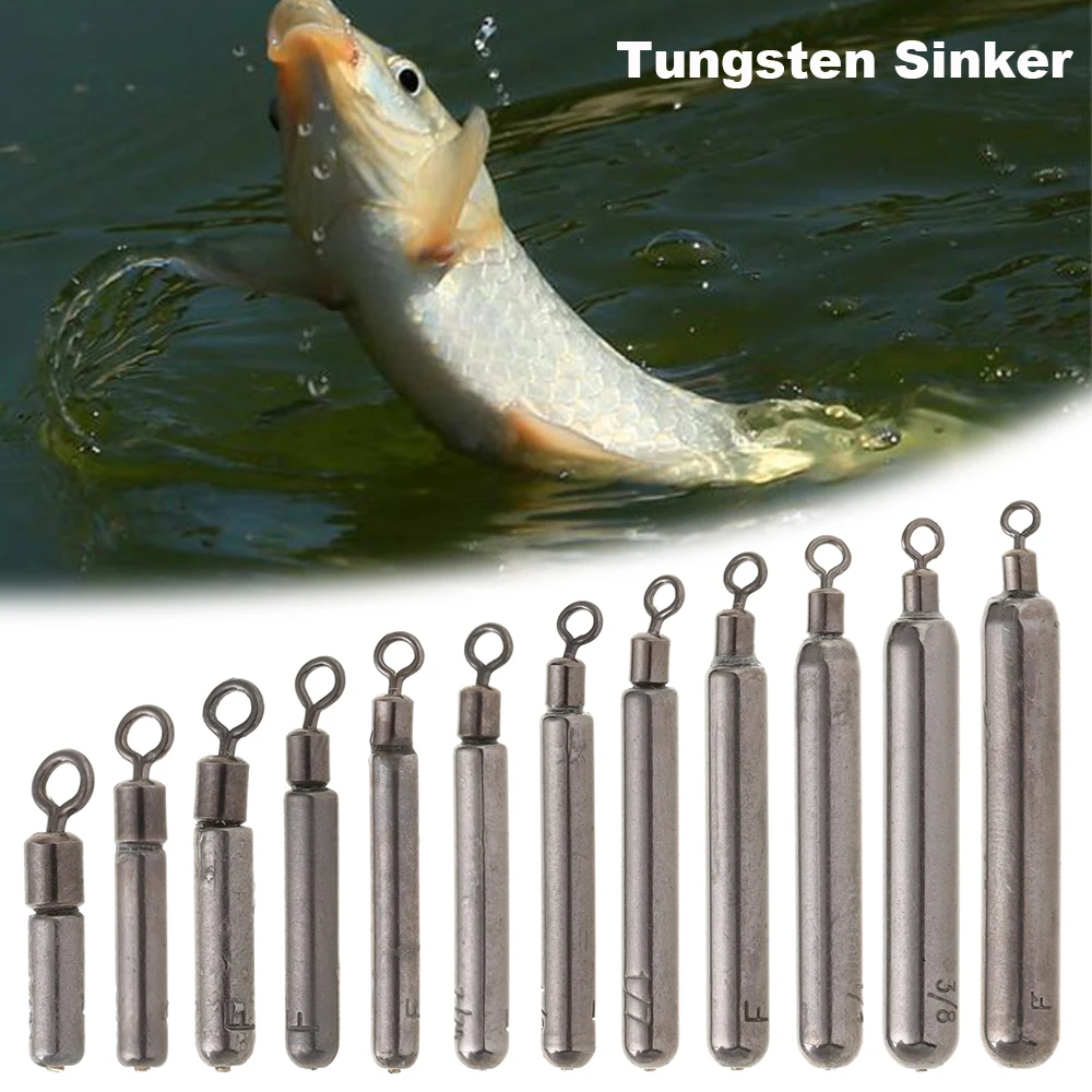 1pc 0.45g-14g Tungsten Sinkers Fishing Weights Sinkers For Bass Quick Release Casting Line Sinkers Fishing Tackle Accessories