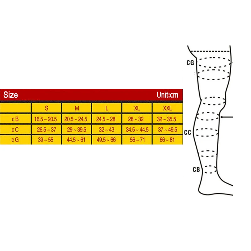 Chaussettes de Compression à hauteur de genou, S-XL, pour le traitement des varices et la mise en forme des tuyaux de poêle