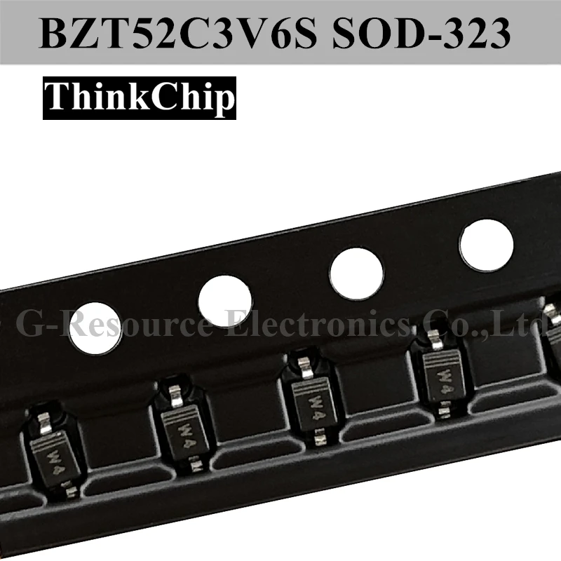 (100pcs) BZT52C3V6S SOD-323 SMD 0805 Voltage Stabilized Diode 3.6V SOD323 (Marking W4)