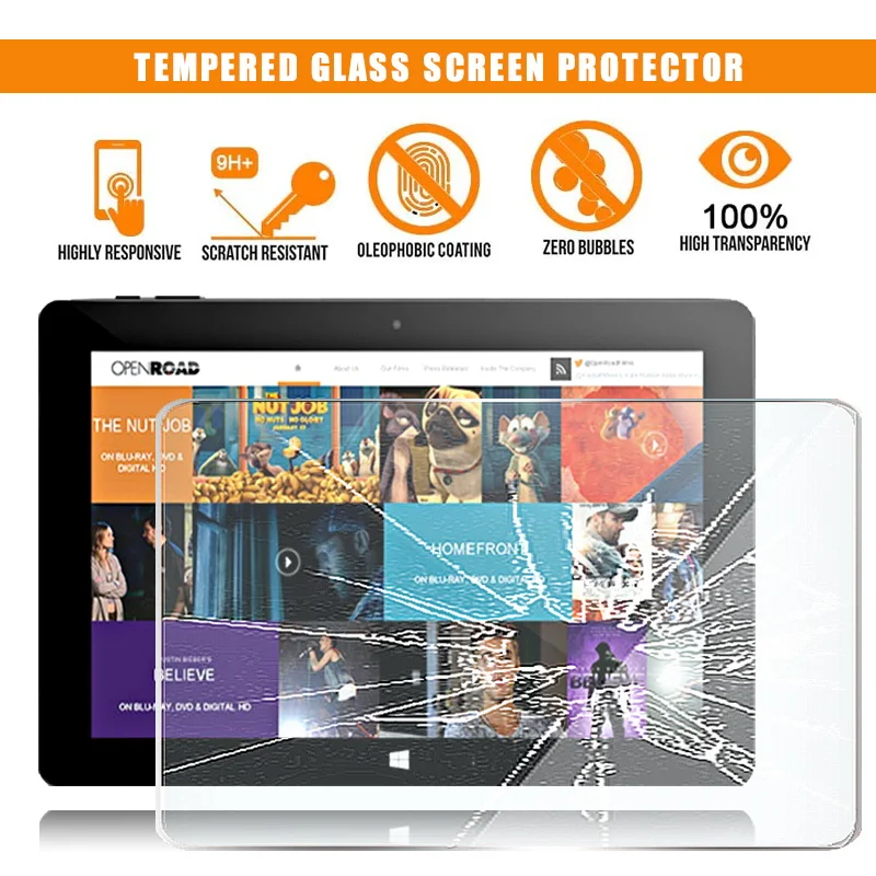 

For Cube i10 Tablet Tablet Tempered Glass Screen Protector 9H Premium Scratch Resistant Anti-fingerprint HD Clear Film Cover