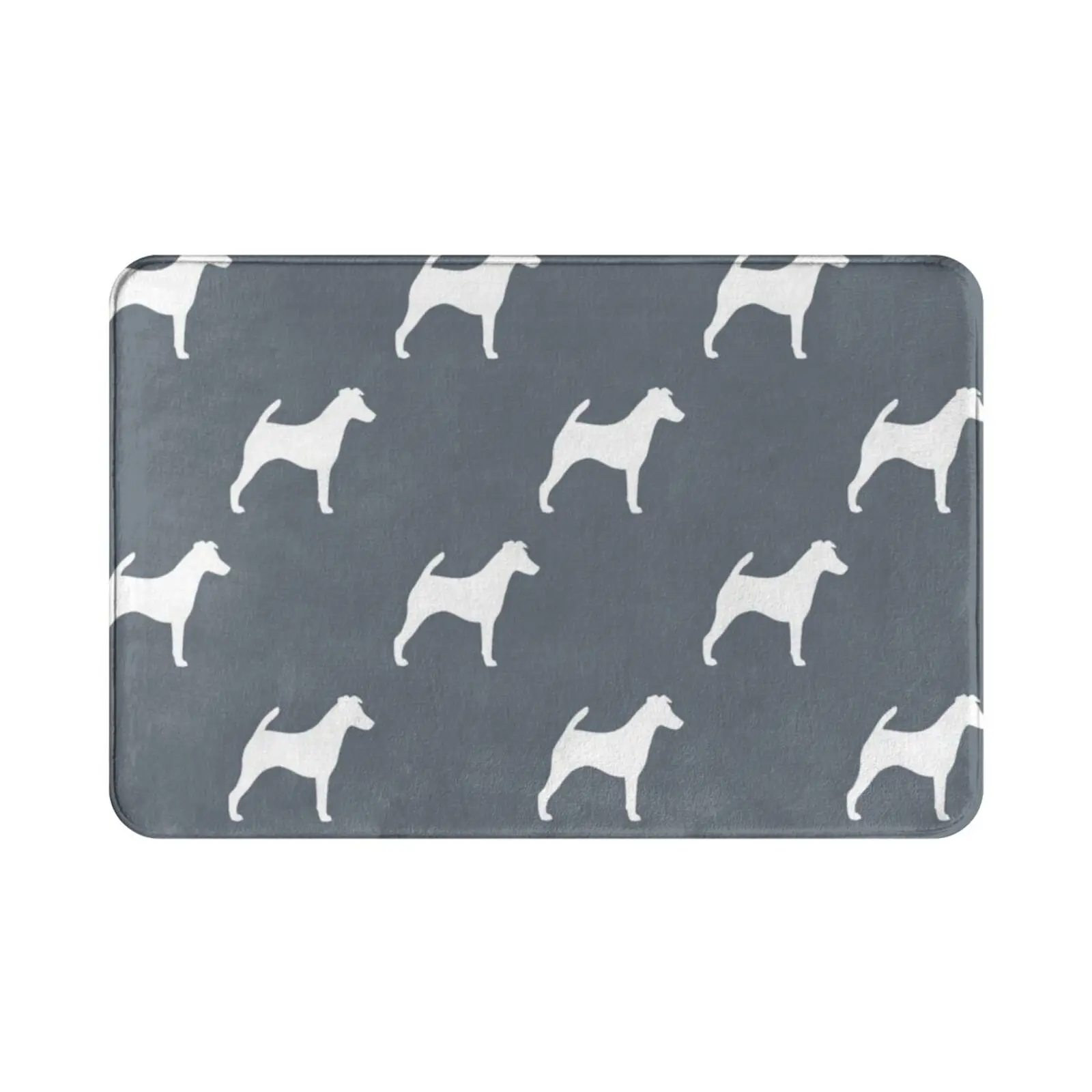 Smooth Fox Terrier Silhouette ( S ) Carpet Mat Rug Cushion Soft Smooth Fox Terrier Fox Terrier Terrier Dog Pets Animals