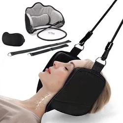 Hammock com suporte para tração no pescoço, massageador, Hamac Cervicales, reduzir o alívio da dor no pescoço, relaxamento com máscara livre