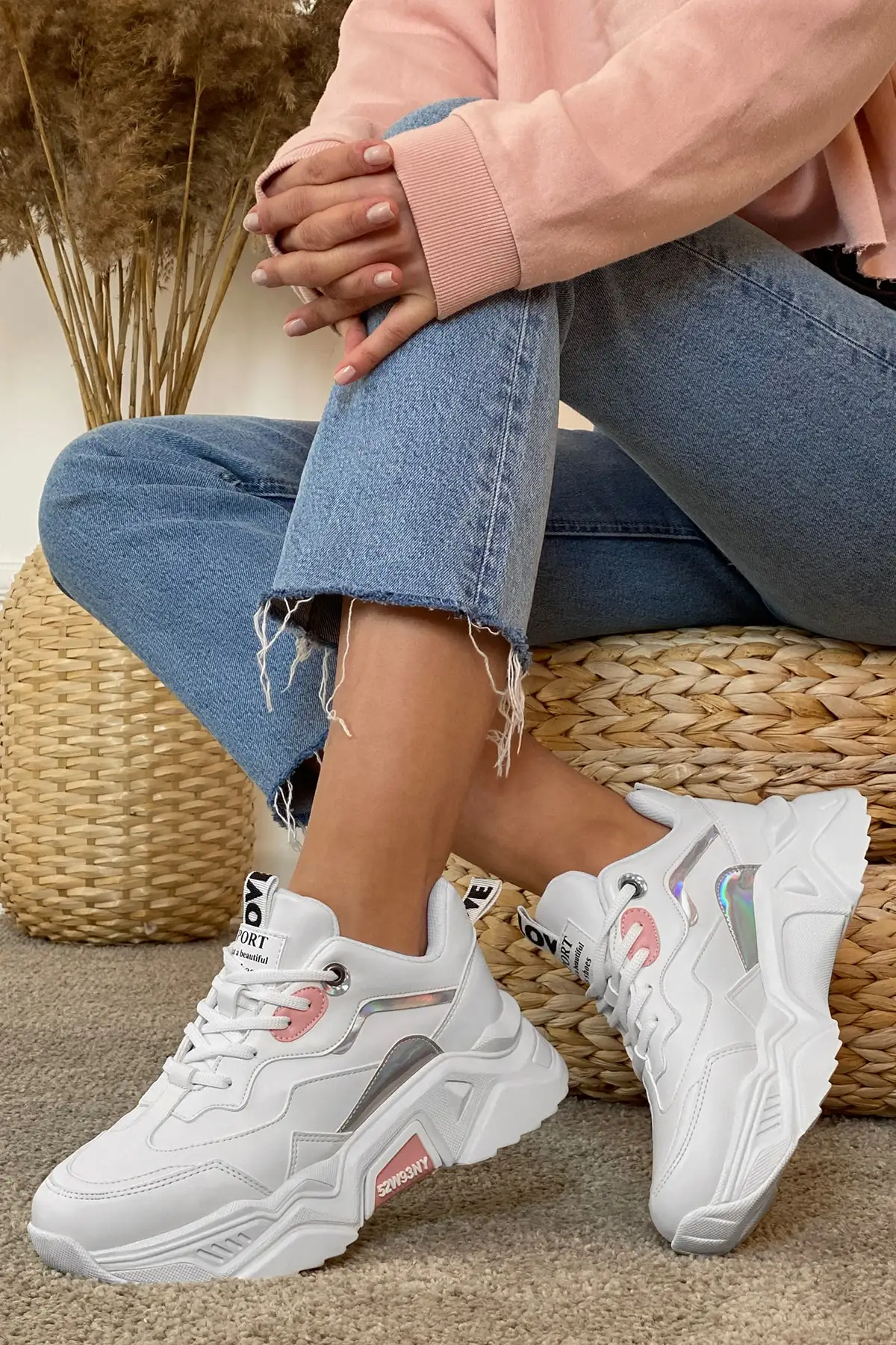 

Women's White Powder Sneaker